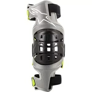 Alpinestars Bionic-7 ニーブレース ペア - グレー/フロー イエロー、全サイズ Alpinestars Bionic-7 Knee Brace Pair - Grey/Flo Yellow, All Sizes 【並行輸入品】