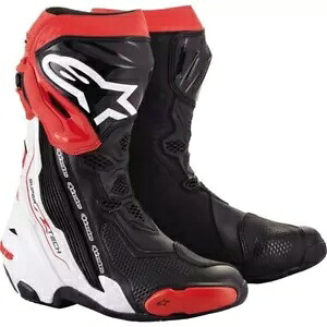 アルパインスターズ スーパーテック R ブーツ、ブラック/ホワイト/レッド - 全サイズ Alpinestars Supertech R Boots, Black/White/Red - All Sizes 【並行輸入品】