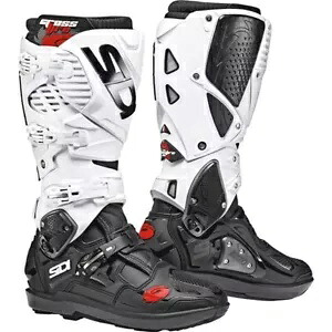 Sidi Crossfire 3 SR ブーツ - ブラック/ホワイト、全サイズ Sidi Crossfire 3 SR Boots - Black/White, All Sizes 【並行輸入品】