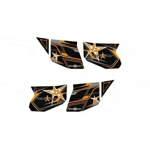 Blingstar UTV ドアグラフィックス - オレンジ/ブラック - GRFX-2501-OB Blingstar UTV Door Graphics - Orange/Black - GRFX-2501-OB 【並行輸入品】