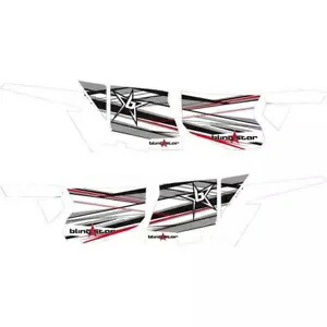 Blingstar UTV ドアグラフィックス - レッド/ホワイト - GRFX-2501-RW Blingstar UTV Door Graphics - Red/White - GRFX-2501-RW 【並行輸入品】