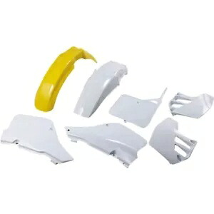 UFO コンプリートプラスチックキット - ホワイト/イエロー - SUKIT397-999 UFO Complete Plastics Kit - White/Yellow - SUKIT397-999 【並行輸入品】|カスタムパーツ WORLD倉庫