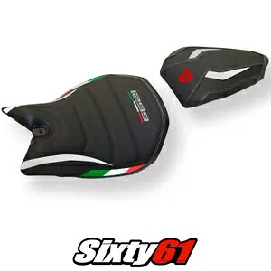 Ducati Panigale 1299 シートカバー Tappezzeria 2015-2017 2018 ウルトラグリップ ホワイト ブラック Ducati Panigale 1299 Seat Cover Tappezzeria 2015-2017 2018 Ultragrip White Black 【並行輸入品】｜カスタムパーツ WORLD倉庫