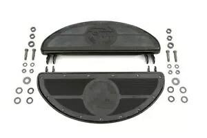 V-Twin ハーレーダビッドソン用 World's Fair スタイル ハーフムーン フットボード セット ブラック World's Fair Style Half Moon Footboard Set Black for Harley Davidson by V-Twin 【並行輸入品】