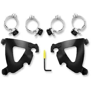 Memphis Shades ブラック ロード ウォリアー フェアリング マウント キット ハーレー ダイナ 06-17用 Memphis Shades Black Road Warrior Fairing Mounting Kit for Harley Dyna 06-17 【並行輸入品】