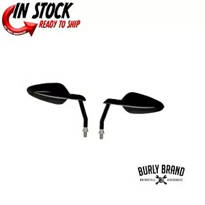 BURLY ブランド レーダー ミラー 陽極酸化ブラック 2021-2022 ホンダ レベル 1100 B16-1502B BURLY BRAND RADAR MIRRORS ANODIZED BLACK 2021-2022 HONDA REBEL 1100 B16-1502B 【並行輸入品】