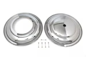 16 フ??ロント ホイール カバー セット クローム ハーレーダビッドソン 49-0291 に適合 16 Front Wheel Cover Set Chrome fits Harley-Davidson 49-0291 【並行輸入品】