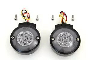 V-Twin ハーレーダビッドソン用ブラック LED ターンシグナルコンボアセンブリセット Black LED Turn Signal Combo Assembly Set for Harley Davidson by V-Twin 【並行輸入品】