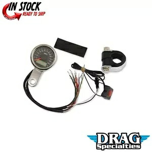 DRAG SPECIALTIES 2210-0416 ブラック プログラマブル スピードメーター インジケーター ライト付き DRAG SPECIALTIES 2210-0416 Black Programmable Speedometer with Indicator Lights 【並行輸入品】