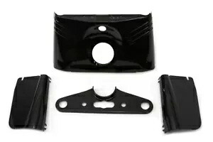 V-Twin ハーレーダビッドソン用レプリカ トリプル ツリー カバー キット ブラック Replica Triple Tree Cover Kit Black for Harley Davidson by V-Twin 【並行輸入品】