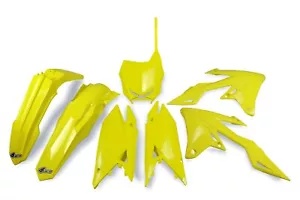 UFO イエロー プラスチックキット スズキ用: RMZ250 (2019-2023)、RMZ450 (2018-2023) UFO Yellow Plastic Kit for Suzuki: RMZ250 (2019-2023), RMZ450 (2018-2023) 【並行輸入品】