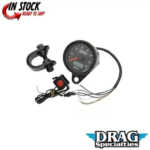 Drag Specialty 2210-0257 マットブラック プログラム可能なミニ電子スピードメーター Drag Specialties 2210-0257 Matte Black Programmable Mini Electronic Speedometer 【並行輸入品】