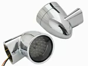 クローム Revox ブレット スタイル LED リア ウインカー セット ハーレーダビッドソン用 V-Twin Chrome Revox Bullet Style LED Rear Turn Signal Set for Harley Davidson by V-Twin 【並行輸入品】