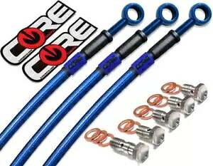 GSXS 750 ブレーキライン (ABS のみ) 2015-2019 (5 ライン) スズキ フロント リア ブルー トランス GSXS 750 Brake Lines (ABS Only) 2015-2019 (5 lines) Suzuki Front Rear Blue Trans 【並行輸入品】