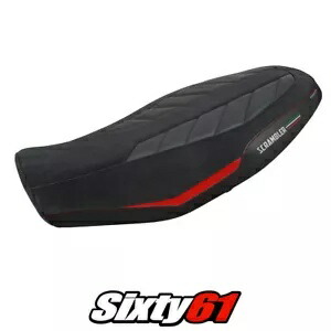 Ducati スクランブラー 800 2023-2024 シートカバー Tappezzeria コンフォート ベルベット レッド ブラック Ducati Scrambler 800 2023-2024 Seat Cover Tappezzeria Comfort Velvet Red Black 【並行輸入品】