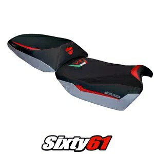 Ducati Multistrada V4 ラリー シートカバー Tappezzeria 2023-2024 レッド シルバー ブラック Ducati Multistrada V4 Rally Seat Cover Tappezzeria 2023-2024 Red Silver Black 【並行輸入品】