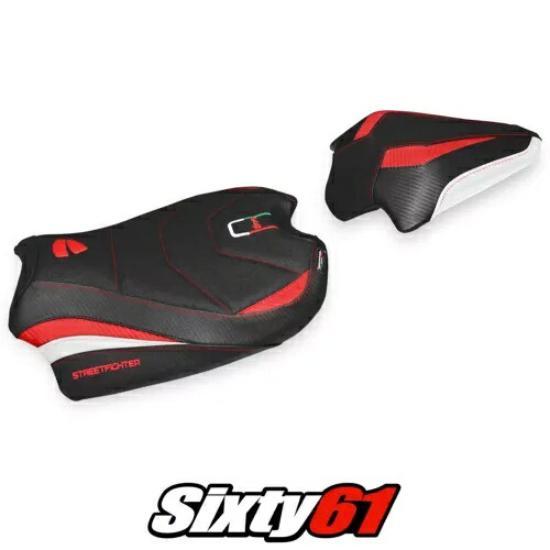 Ducati Streetfighter V4 シートカバー Tappezzeria 2020-2024 ウルトラグリップ レッド ホワイト BLK Ducati Streetfighter V4 Seat Cover Tappezzeria 2020-2024 Ultragrip Red White Blk 【並行輸入品】