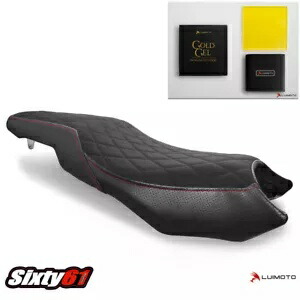 Indian FTR 1200 シートカバー ゲル付き 2019-2021 2022 2023 Luimoto レッドステッチ スエード Indian FTR 1200 Seat Cover with Gel 2019-2021 2022 2023 Luimoto Red Stitch Suede 【並行輸入品】