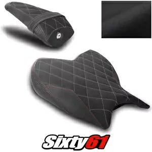 ヤマハ R7 シートカバー 2022 2023 フロント リア ブラック レッド ステッチ Luimoto TecGrip スエード Yamaha R7 Seat Cover 2022 2023 Front Rear Black Red Stitch Luimoto TecGrip Suede 【並行輸入品】