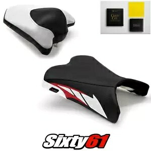 ヤマハ FZ6R シートカバーとジェル 2009-2015 2016 2017 ホワイト レッド Luimoto カーボン Yamaha FZ6R Seat Covers and Gel 2009-2015 2016 2017 White Red Luimoto Carbon 【並行輸入品】