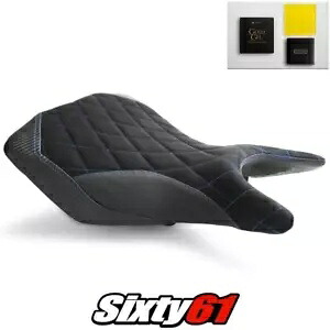 ヤマハ R3 シートカバーとジェル 2015-2021 2022 ブラック ブルー Luimoto テックグリップ スエード Yamaha R3 Seat Cover and Gel 2015-2021 2022 Black Blue Luimoto Tec-Grip Suede 【並行輸入品】