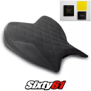 ヤマハ R7 シートカバー 2022 2023 フロント、ゲル ルイモト テックグリップ スエード ブルー ステッチ ブラック Yamaha R7 Seat Cover 2022 2023 Front, Gel Luimoto TecGrip Suede Blue Stitch Blck 【並行輸入品】