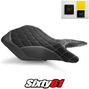 ヤマハ MT03 シートカバーとジェル 2020-2022 2023 ブラック ホワイト Luimoto テックグリップ スエード Yamaha MT03 Seat Cover and Gel 2020-2022 2023 Black White Luimoto Tec-Grip Suede 【並行輸入品】