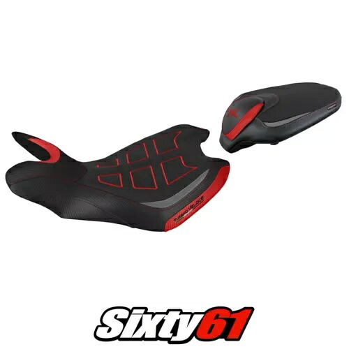 MV Agusta Turismo Veloce 2014-2020 シートカバー Tappezzeria Ultragrip レッド グレー MV Agusta Turismo Veloce 2014-2020 Seat Cover Tappezzeria Ultragrip Red Grey 【並行輸入品】