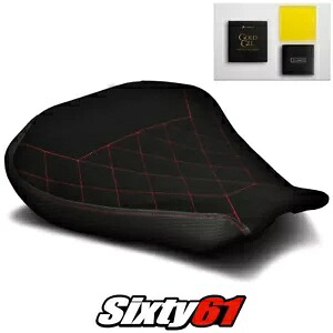 MV アグスタ F4 シートカバーとジェル 2010-2019 2020 ブラック レッド ステッチ Luimoto スエード MV Agusta F4 Seat Cover and Gel 2010-2019 2020 Black Red Stitch Luimoto Suede 【並行輸入品】