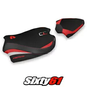 Ducati Streetfighter V4 シートカバー Tappezzeria 2020-2024 コンフォート レッド ホワイト ブラック Ducati Streetfighter V4 Seat Cover Tappezzeria 2020-2024 Comfort Red White Black 【並行輸入品】
