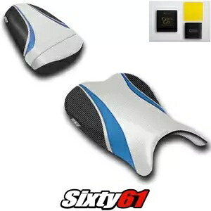 スズキ GSXR 600 750 シートカバー ゲル付き 2006 2007 シルバー ブルー Luimoto カーボン Suzuki GSXR 600 750 Seat Covers with Gel 2006 2007 Silver Blue Luimoto Carbon 【並行輸入品】｜カスタムパーツ WORLD倉庫