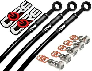 ヤマハ R1 R1M R1S (ABS) ブレーキライン 2015-2021 2022 (7 ラインキット) ブラック フロント リア Yamaha R1 R1M R1S (ABS) Brake Lines 2015-2021 2022 (7 Line Kit) Black Front Rear 【並行輸入品】|カスタムパーツ WORLD倉庫
