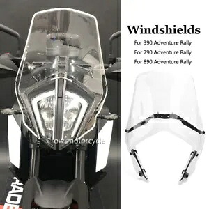 KTM 390 790 890 アドベンチャーラリーフロントガラスウインドディフレクタースクリーン透明 For KTM 390 790 890 Adventure Rally Windshield Wind Deflector Screen Transparent 【並行輸入品】