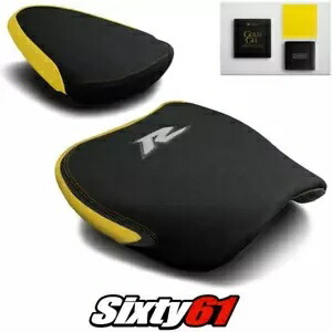 スズキ TL1000R シートカバー ゲル 1998-2003 イエロー シルバー Luimoto テックグリップ スエード Suzuki TL1000R Seat Covers Gel 1998-2003 Yellow Silver Luimoto Tec-Grip Suede 【並行輸入品】