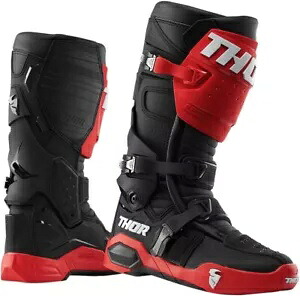 ラジアル ダート バイク ブーツ - ブラック & レッド メンズ サイズ 9 Thor 3410-2246 Radial Dirt Bike Boots - Black & Red Men's Size 9 Thor 3410-2246 【並行輸入品】
