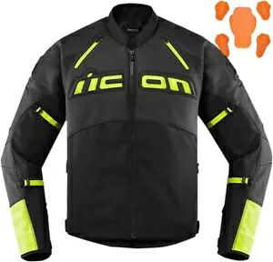 Contra 2 レザー ライディング ジャケット Hi-Vis イエロー 3X-Large アイコン 2810-3659 Contra 2 Leather Riding Jacket Hi-Vis Yellow 3X-Large Icon 2810-3659 【並行輸入品】｜カスタムパーツ WORLD倉庫