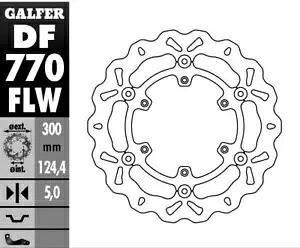 フローティングウェーブ ブレーキローター ガルファー DF770FLW フロントディスク Floating Wave Brake Rotor Galfer DF770FLW Front Disc 【並行輸入品】