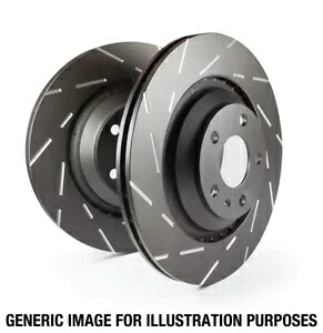 14+ フォード フィエスタ ST 1.6L USR スロット付きフロント ローター (10.9 インチ ローター) EBC USR1963 14+ Ford Fiesta ST 1.6L USR Slotted Front Rotors (10.9in Rotors) EBC USR1963 【並行輸入品】
