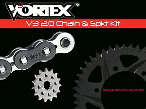 V3 チェーン & スプロケット キット ブラック SX チェーン 520 15/47 ハードコート アルミニウム ボルテックス CK6312 V3 Chain & Sprocket Kit Black SX Chain 520 15/47 Hardcoat Aluminum Vortex CK6312 【並行輸入品】