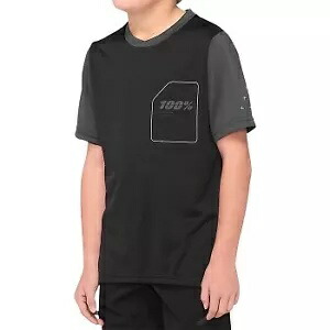 100% ブラック/チャコール ユース ライドキャンプ ジャージ - ユース XL - 40031-00003 100% Black/Charcoal Youth Ridecamp Jersey - Youth XL - 40031-00003 【並行輸入品】