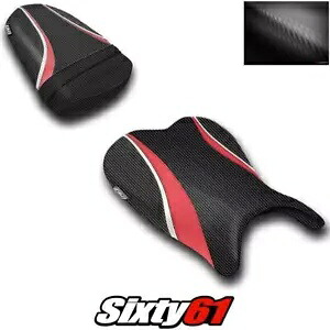 スズキ GSXR 600 750 シートカバー 2006 2007 フロントリアレッド Luimoto カーボンファイバー Suzuki GSXR 600 750 Seat Cover 2006 2007 Front Rear Red Luimoto Carbon Fiber 【並行輸入品】