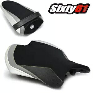 ヤマハ R6 シートカバー 2017-2019 2020 Luimoto ブラック シルバー グリーン ステッチ フロント リア Yamaha R6 Seat Cover 2017-2019 2020 Luimoto Black Silver Green Stitch Front Rear 【並行輸入品】