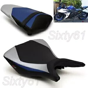 ヤマハ R3 シートカバー 2015-2020 2021 2022 フロント リア Luimoto ブラック ブルー シルバー Yamaha R3 Seat Covers 2015-2020 2021 2022 Front Rear Luimoto Black Blue Silver 【並行輸入品】｜カスタムパーツ WORLD倉庫