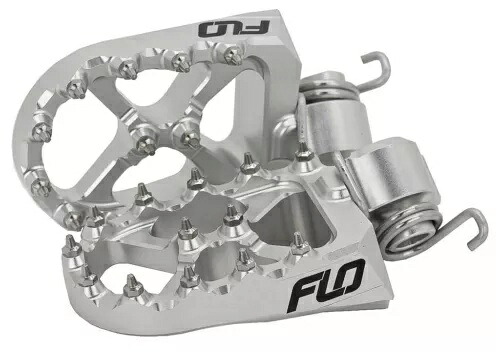 FLO モータースポーツ 3.0 フットペグ KTM ハスクバーナ 12mm ダウン & 10mm バック シルバー FLO Motorsports 3.0 Foot Pegs KTM Husqvarna 12mm Down & 10mm Back Silver 【並行輸入品】