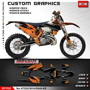 ダートバイク フルカスタムビニールステッカーキット EXC XCW 2014 2015 2016 MX グラフィックス用 Dirt Bike Full Custom Vinyl Sticker Kit for EXC XCW 2014 2015 2016 MX Graphics 【並行輸入品】