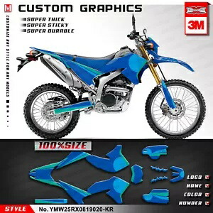 バイクグラフィックキット ヤマハ WR250R WR250X 2008 ～ 2020 ステッカー デカール ブルー Motorbike Graphics Kit for Yamaha WR250R WR250X 2008 to 2020 Stickers Decal Blue 【並行輸入品】｜カスタムパーツ WORLD倉庫 56,760円