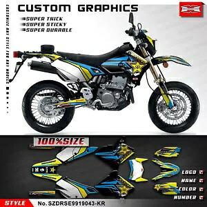 オートバイデカールラップステッカーキットスズキ DRZ400 SM DRZ400SM DRZ400E Motorcycle Decals Wrap Sticker Kit for Suzuki DRZ400 SM DRZ400SM DRZ400E 【並行輸入品】