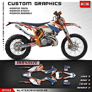 ダートバイク フルビニールカスタムステッカーキット EXC XCW 2014 2015 2016 MX デカール用 Dirt Bike Full Vinyl Custom Stickers Kit for EXC XCW 2014 2015 2016 MX Decals 【並行輸入品】