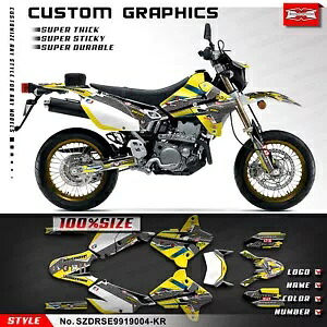 オートバイグラフィックスレーシングステッカースズキ DRZ400 SM DRZ400SM スタイル変更 Motorcycle Graphics Racing Sticker for Suzuki DRZ400 SM DRZ400SM Restyled 【並行輸入品】