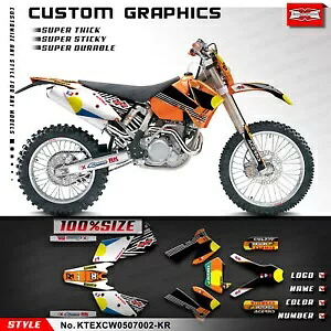 モトクロス 完全なカスタム ビニール ステッカー グラフィック キット EXC XCW 2005 2006 2007用 Motocross Complete Custom Vinyl Sticker Graphics Kit for EXC XCW 2005 2006 2007 【並行輸入品】